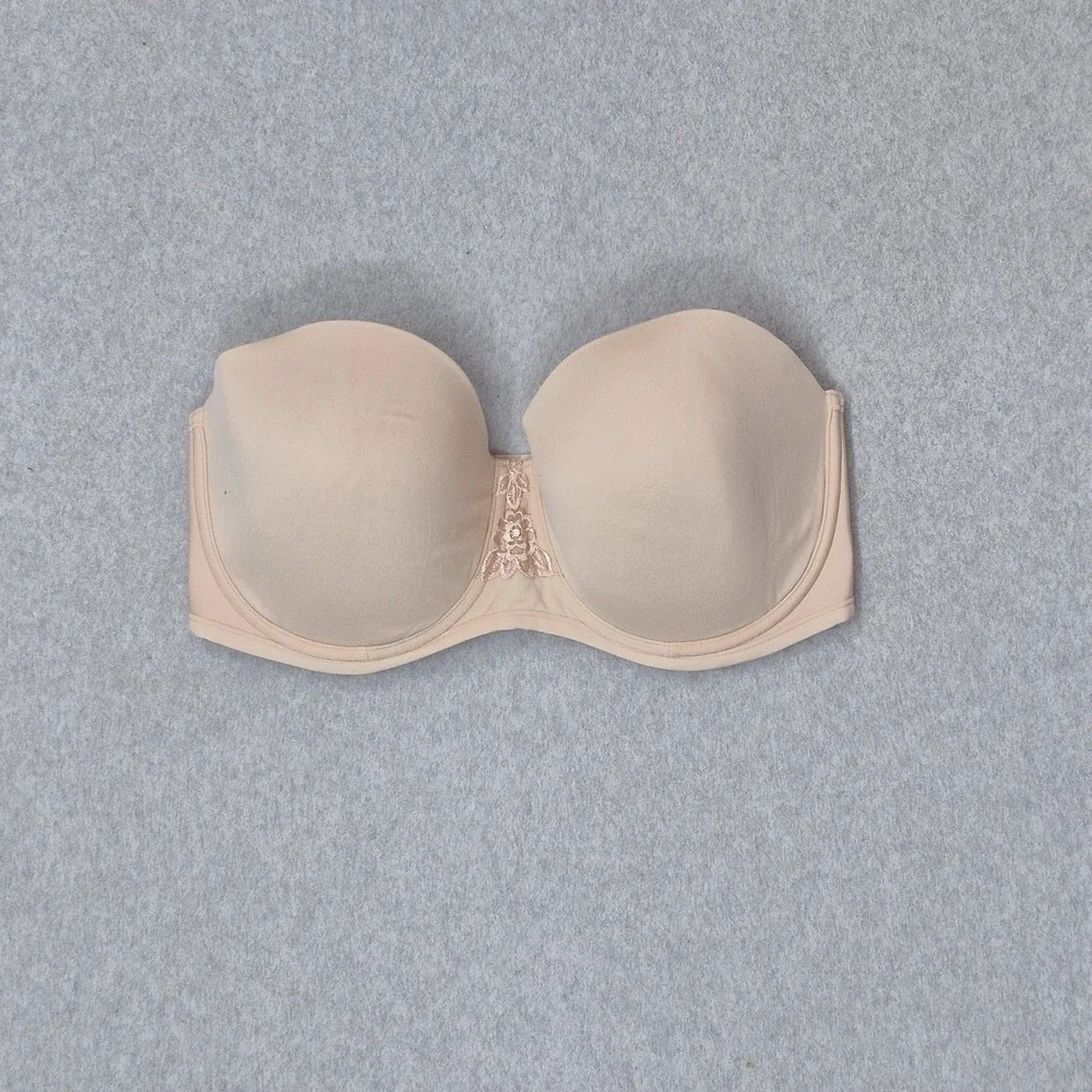 Vanity Fair Women Bra 36DD Beige 74380 T Shirt Underwired Lace READ